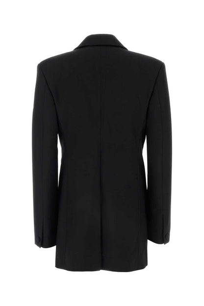 Givenchy Women Black Stretch Wool Blend Blazer by Luosophy