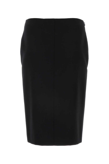 Givenchy Women Black Wool Skirt by Luosophy