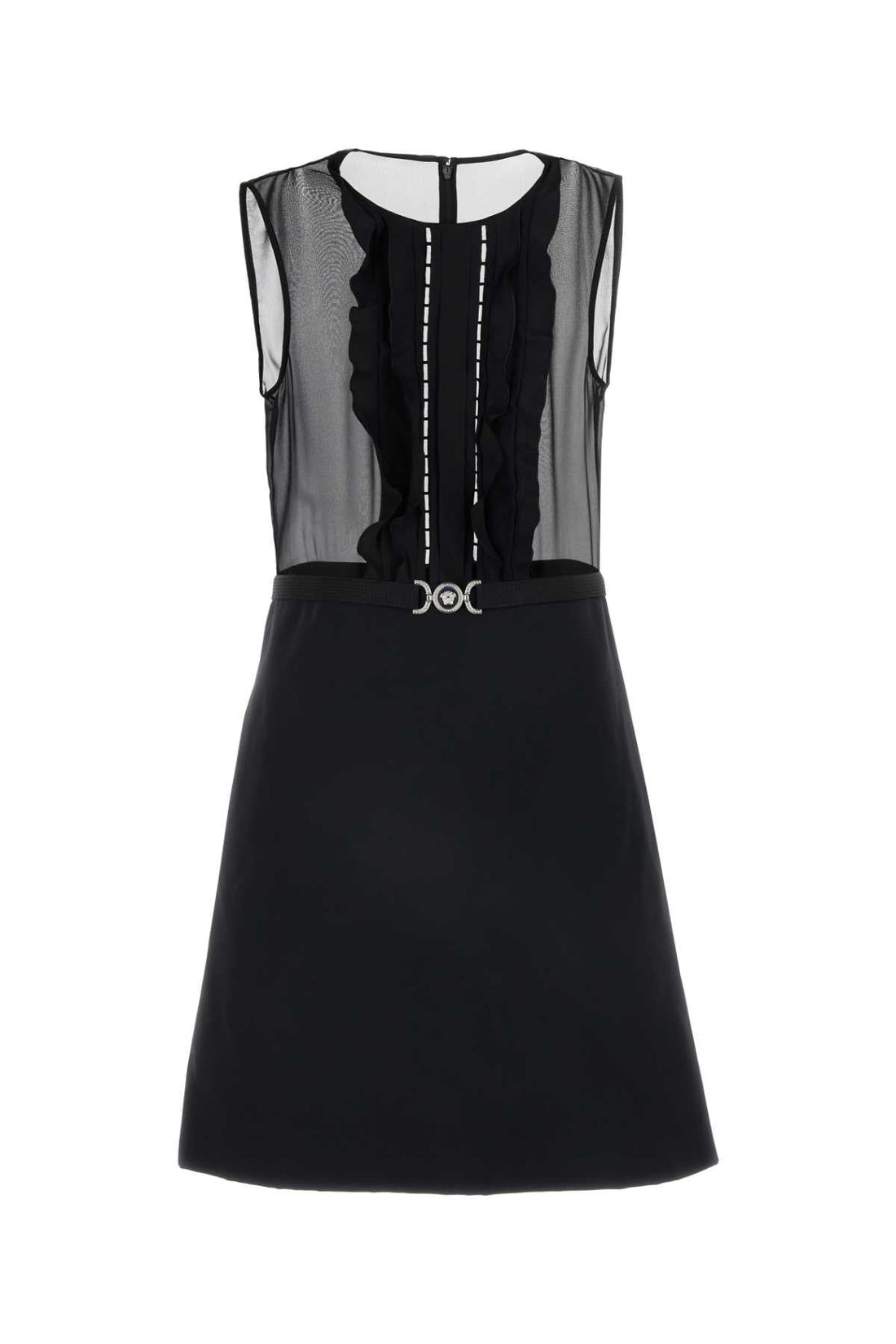 Versace Women Black Georgette Mini Dress by Luosophy