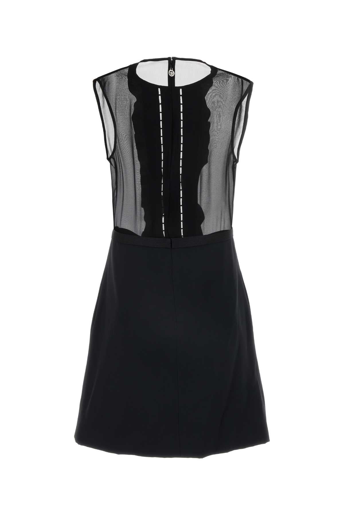 Versace Women Black Georgette Mini Dress by Luosophy