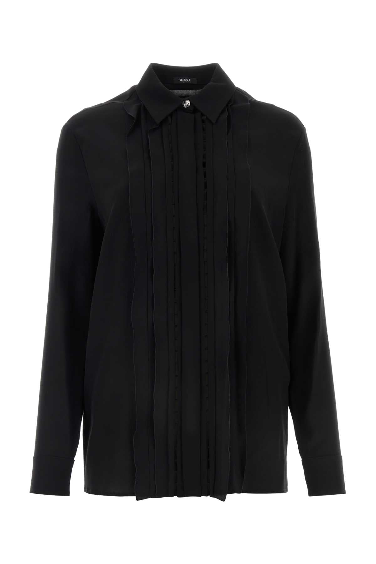 Versace Women Black Crepe Shirt by Luosophy