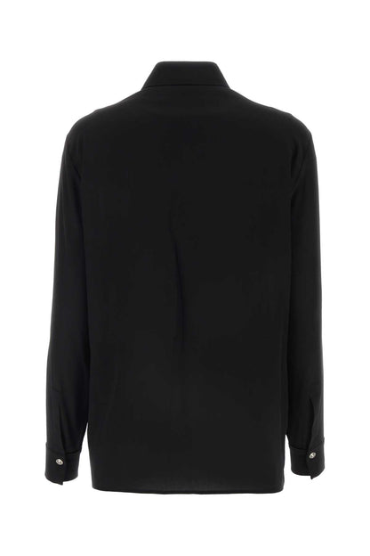 Versace Women Black Crepe Shirt by Luosophy