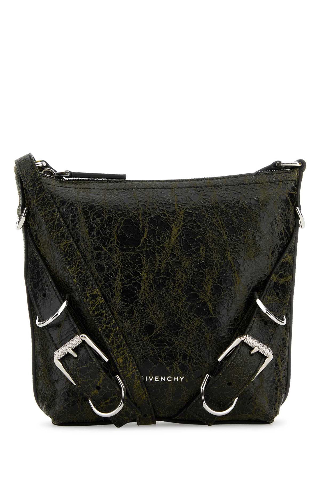 Givenchy Men Two-Tone Leather Voyou Crossbody Bag by Luosophy