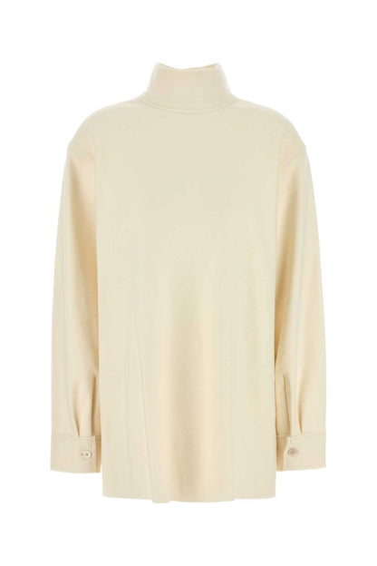 Jil Sander Women Cream Wool Blend Blouse by Luosophy