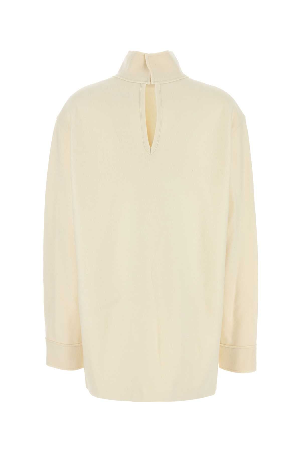 Jil Sander Women Cream Wool Blend Blouse by Luosophy