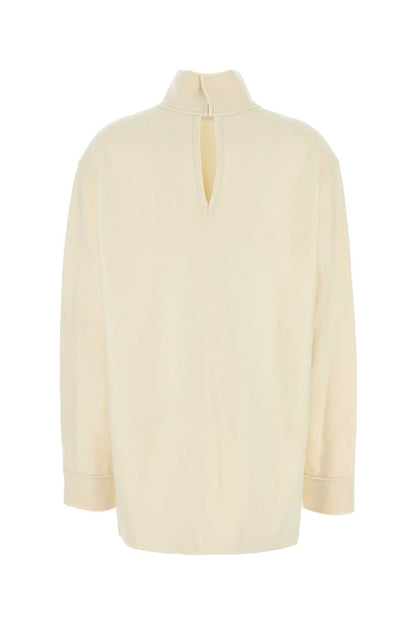 Jil Sander Women Cream Wool Blend Blouse by Luosophy