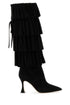 Manolo Blahnik Women Black Suede Miralone Boots by Luosophy