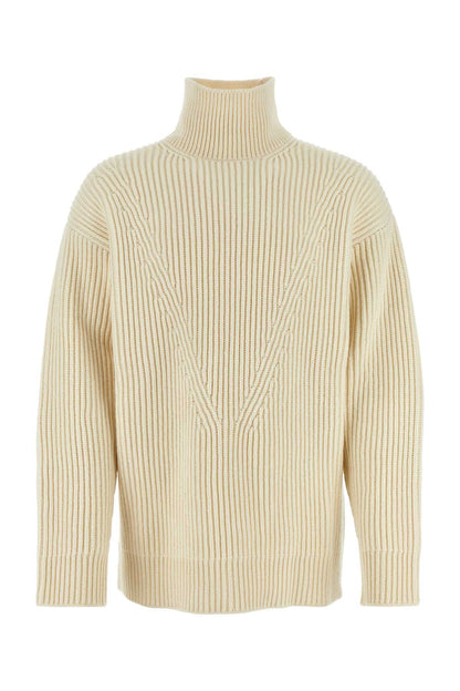 Jil Sander Men Ivory Wool Sweater by Luosophy