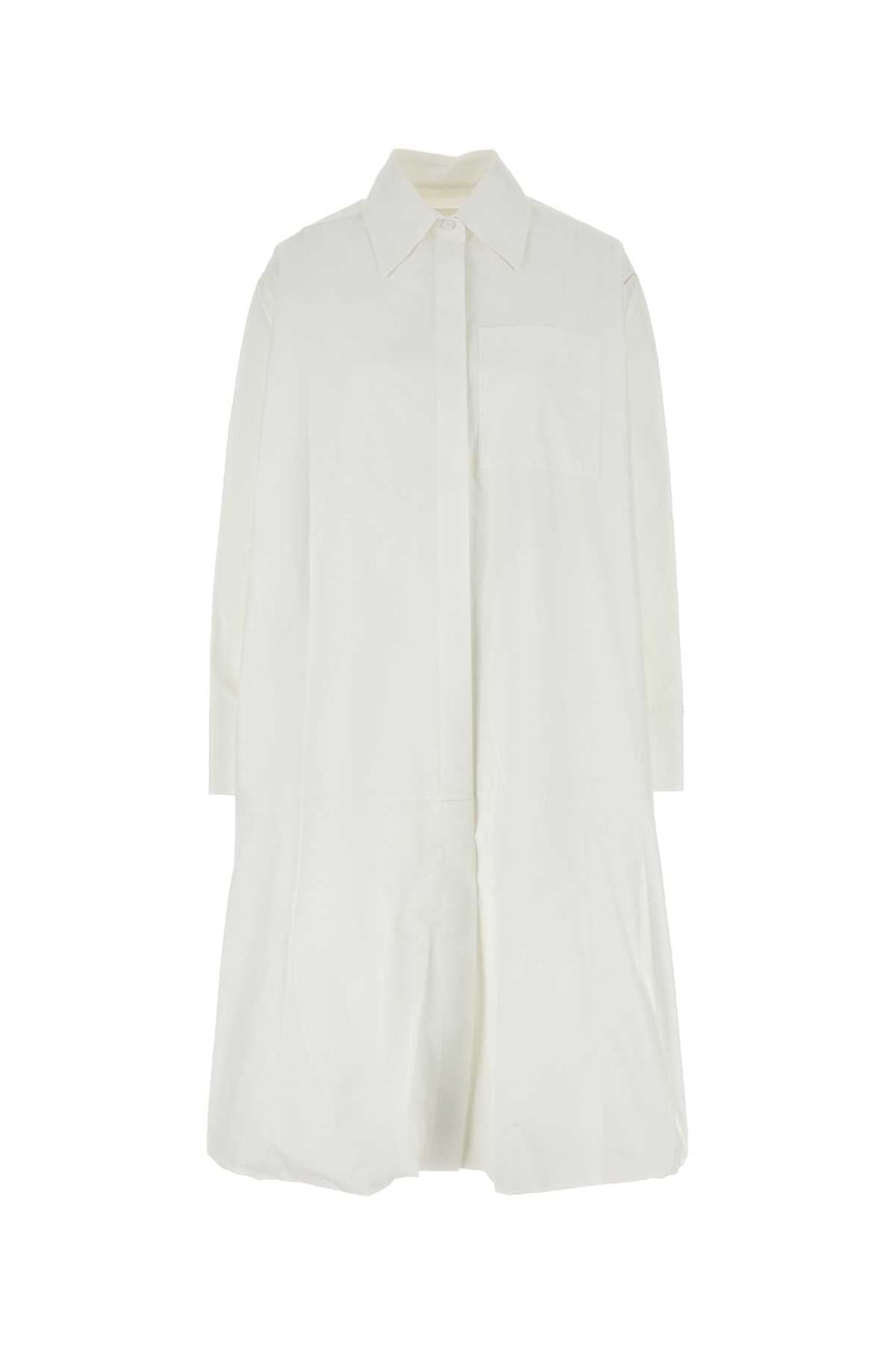 Jil Sander Women White Poplin Shirt Dress