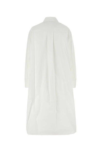 Jil Sander Women White Poplin Shirt Dress