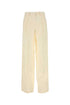 Magda Butrym Women Cream Wool Blend Wide-Leg Pant by Luosophy