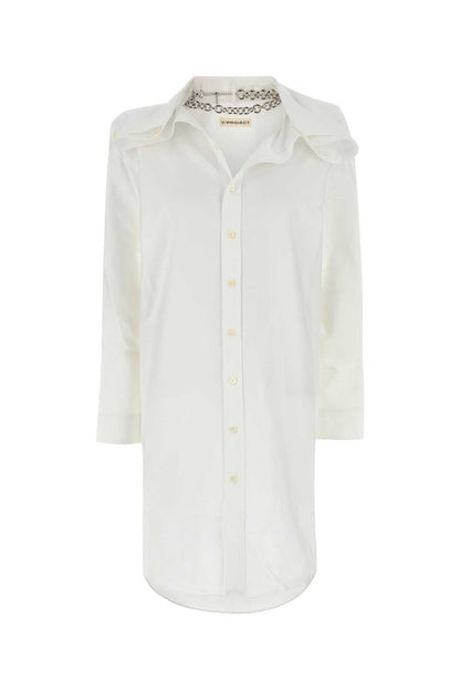 Y Project Women White Oxford Shirt Dress by Luosophy