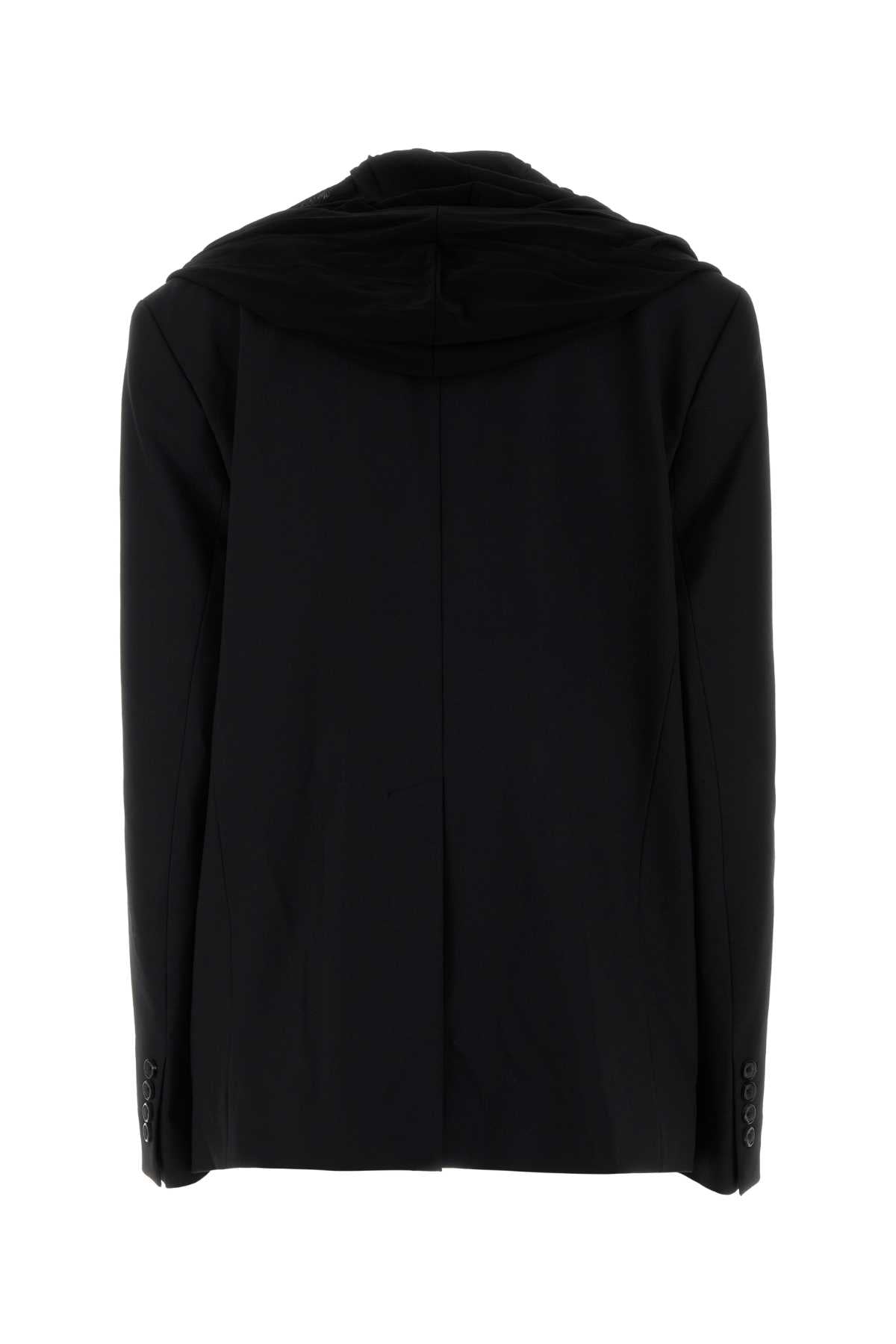Y Project Women Black Stretch Twill Oversize Blazer by Luosophy