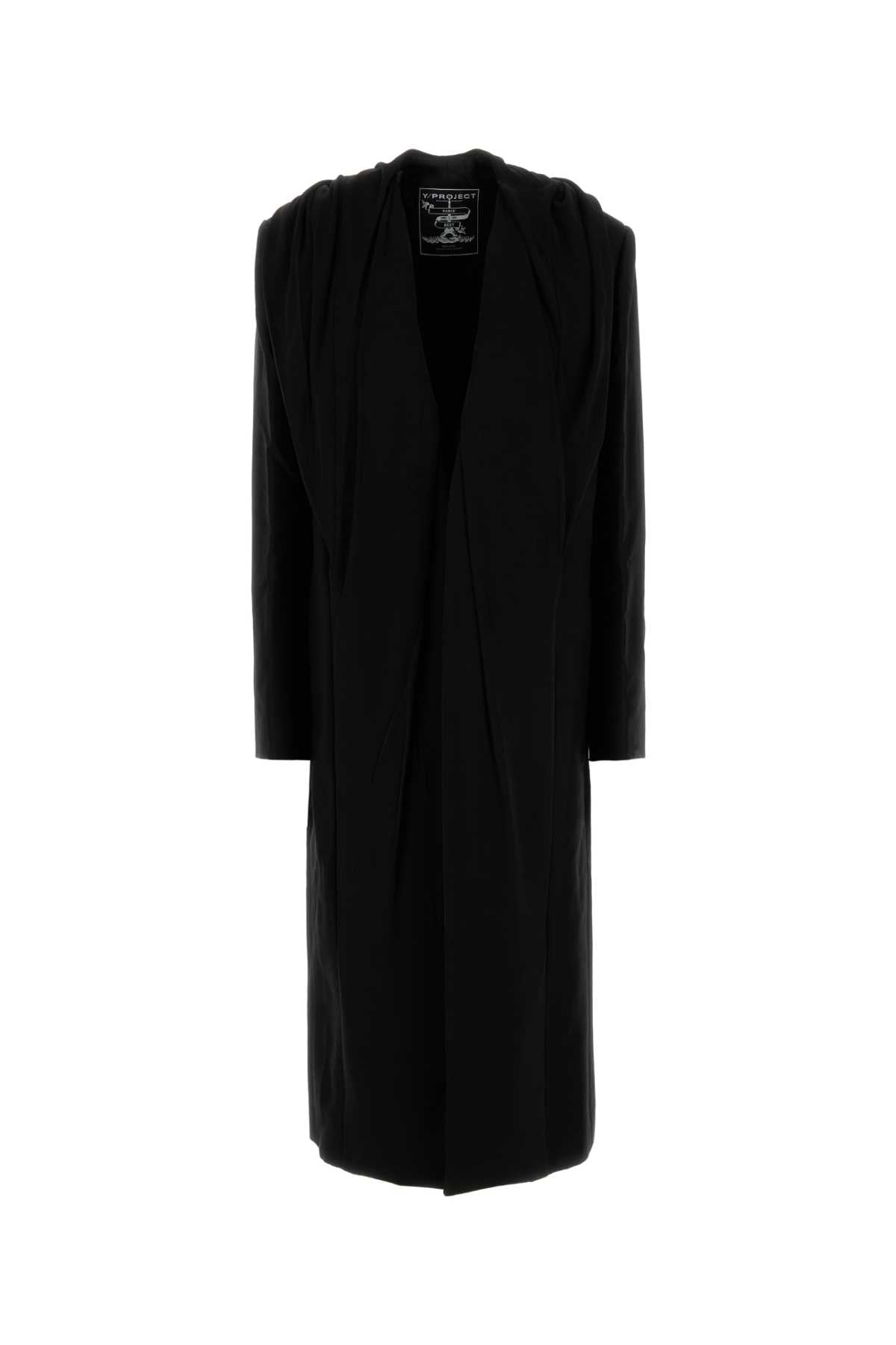 Y Project Women Black Cotton Coat by Luosophy