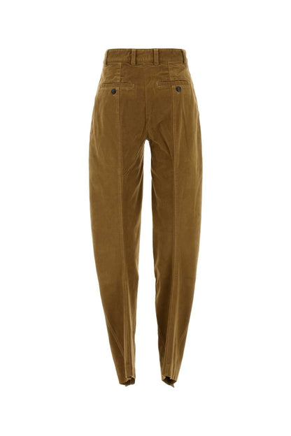 Y Project Women Caramel Stretch Velvet Pant by Luosophy