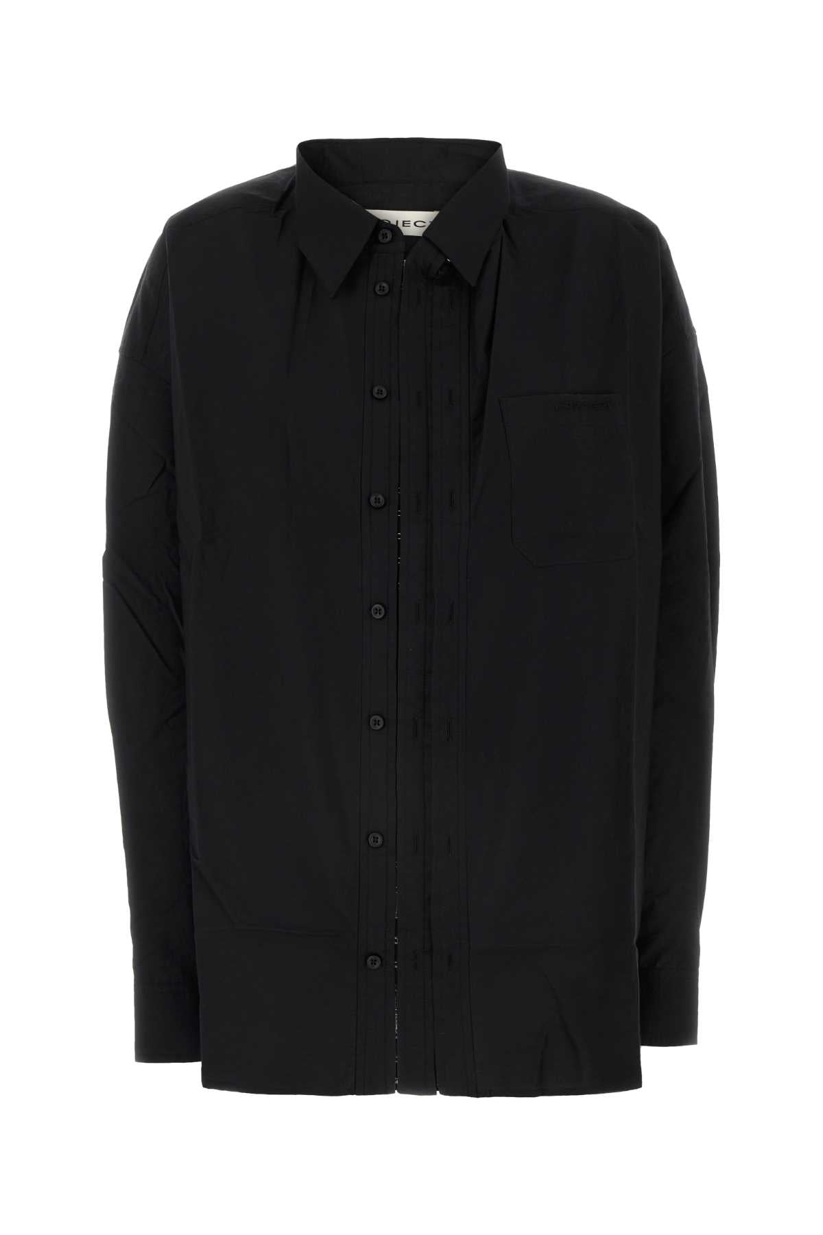 Y Project Women Black Poplin Oversize Shirt by Luosophy