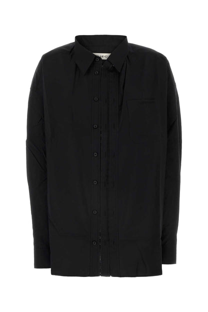 Y Project Women Black Poplin Oversize Shirt by Luosophy