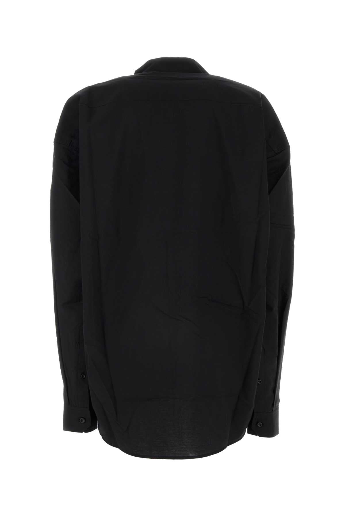 Y Project Women Black Poplin Oversize Shirt by Luosophy
