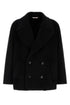 Valentino Garavani Men Black Mohair And Wool Coat  DestGlow