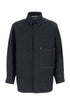 Valentino Garavani Men Dark Blue Denim Oversize Shirt by Luosophy
