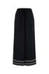 Bode Women Black Viscose Mathilde Wide-Leg 