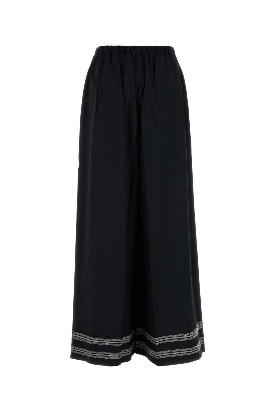 Bode Women Black Viscose Mathilde Wide-Leg