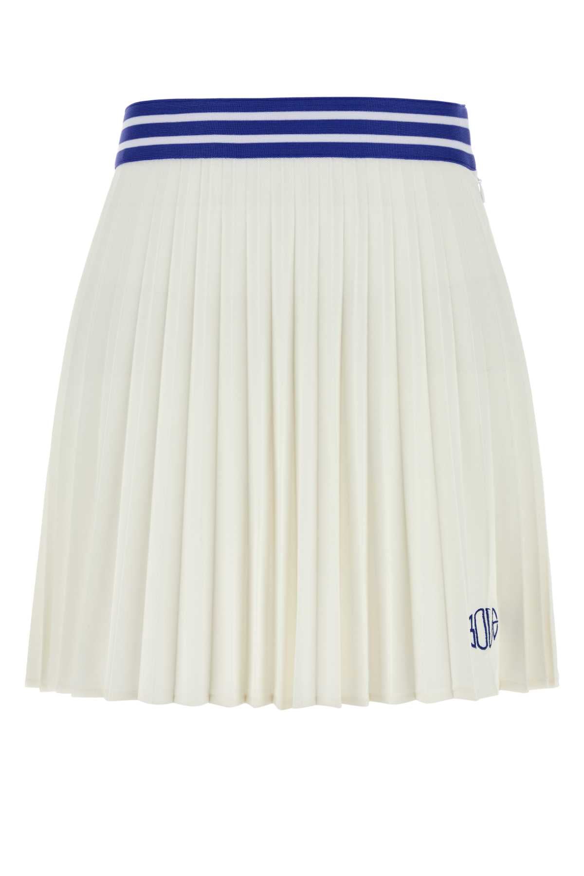 Bode Women White Piquet Court Mini Skirt by Luosophy
