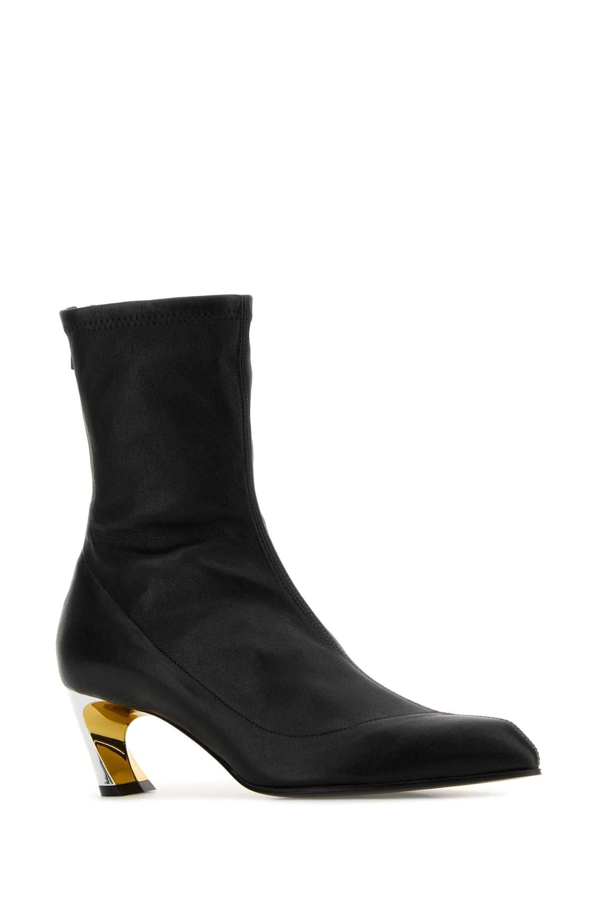 Alexander Mcqueen Women Black Leather Armadillo Ankle Boots by Luosophy