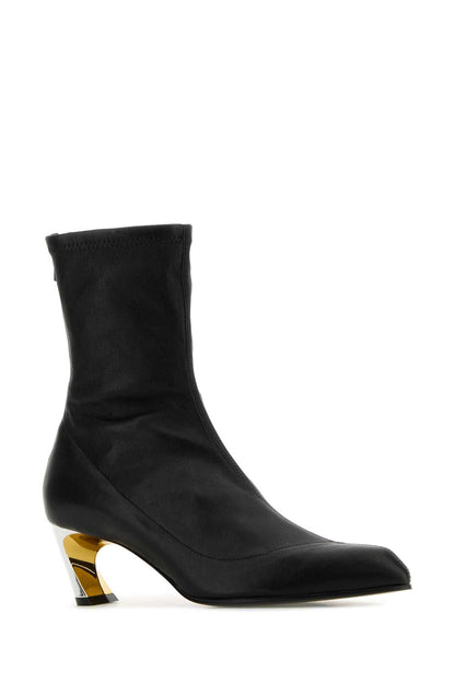 Alexander Mcqueen Women Black Leather Armadillo Ankle Boots by Luosophy
