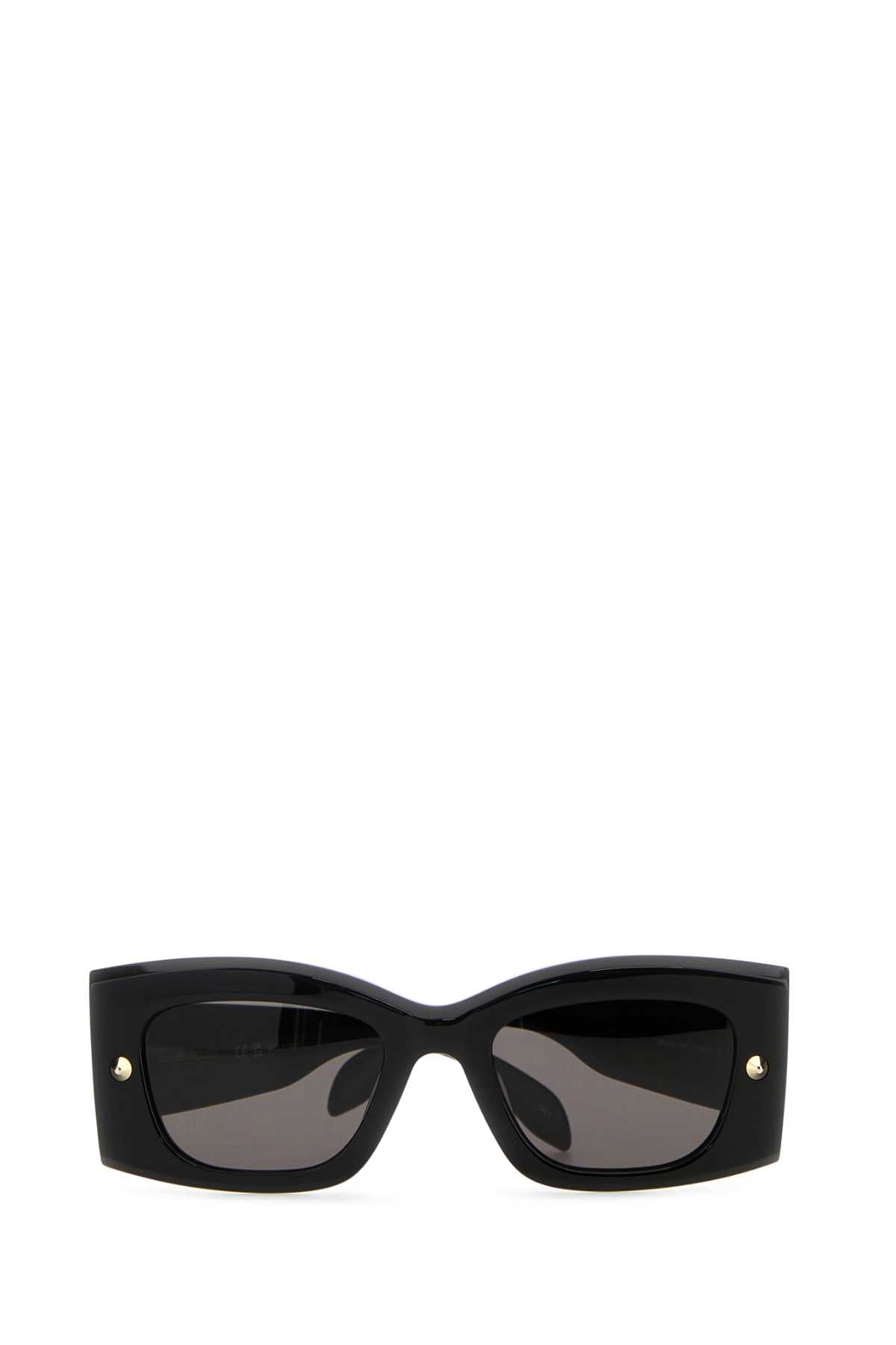 Alexander Mcqueen Women Black Acetate Sunglasses by Luosophy