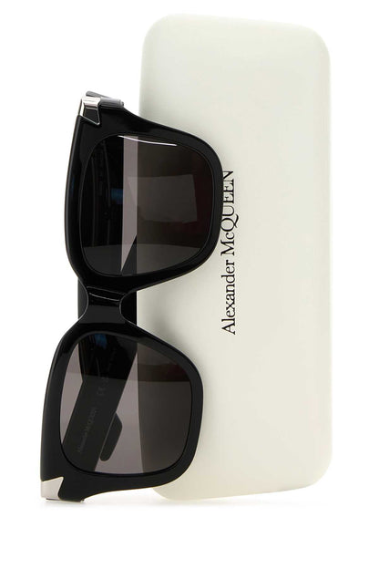 Alexander Mcqueen Women Black Acetate Punk Rivet Sunglasses by Luosophy
