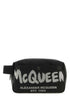 Alexander Mcqueen Men Black Fabric Mcqueen Graffiti Beauty Case by Luosophy