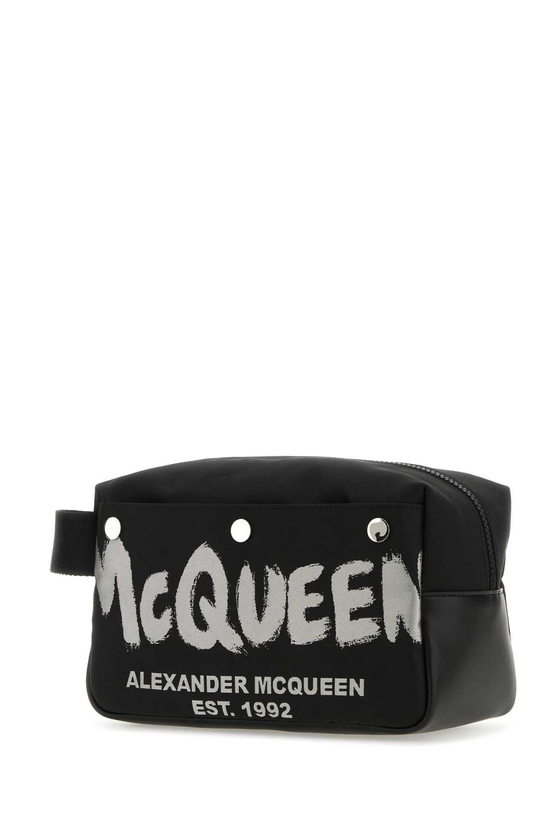 Alexander Mcqueen Men Black Fabric Mcqueen Graffiti Beauty Case by Luosophy