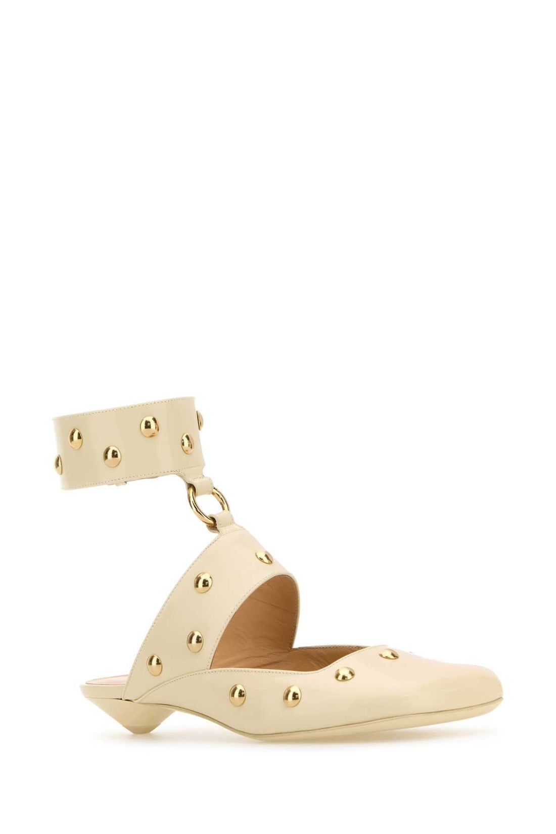 Chloe Women Ivory Leather Jade Sabot by Luosophy