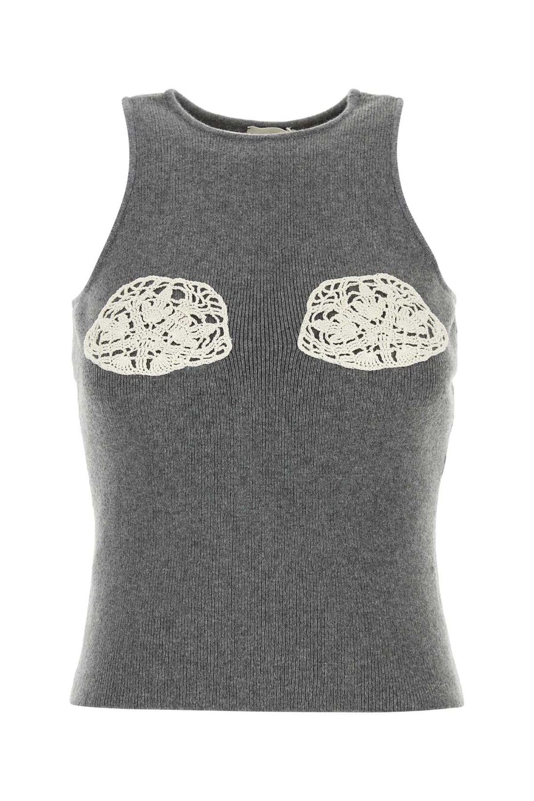 Magda Butrym Women Grey Cashmere Tank Top