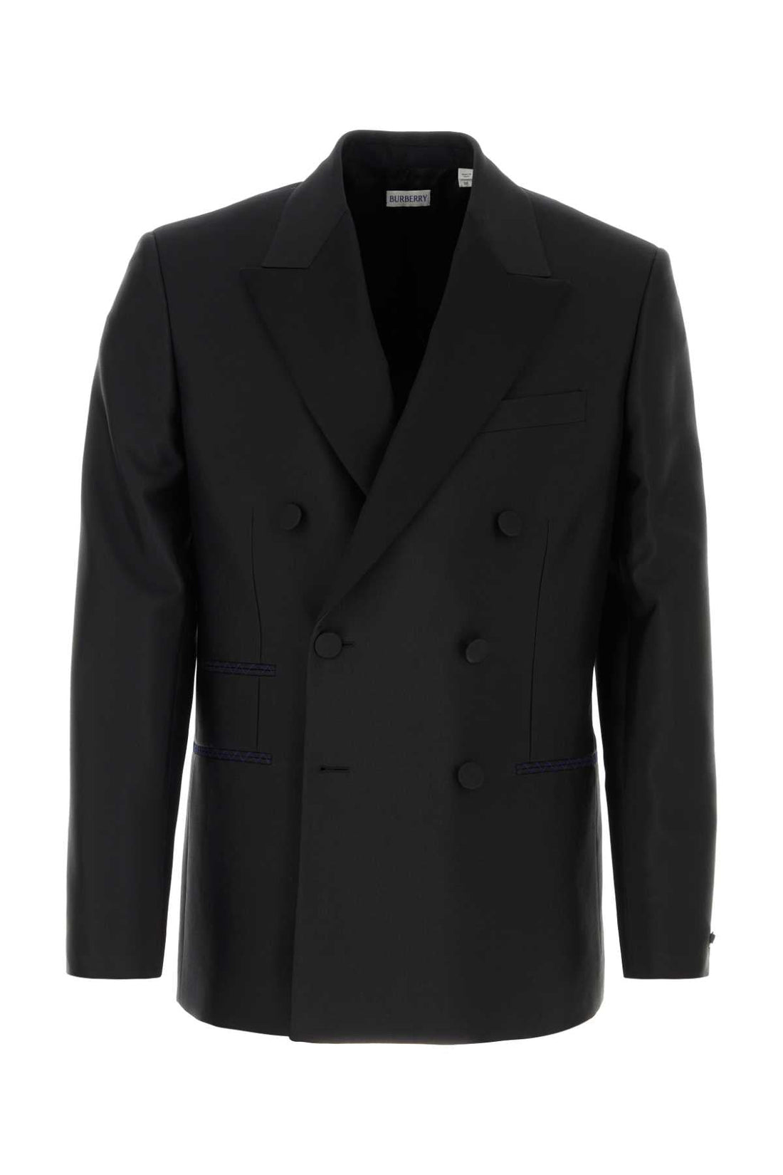 Burberry Men Black Wool Blend Blazer by Luosophy