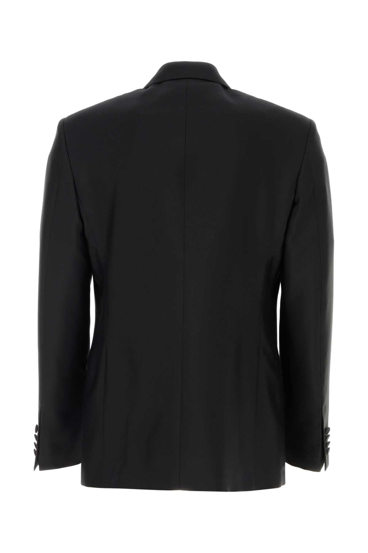 Burberry Men Black Wool Blend Blazer by Luosophy