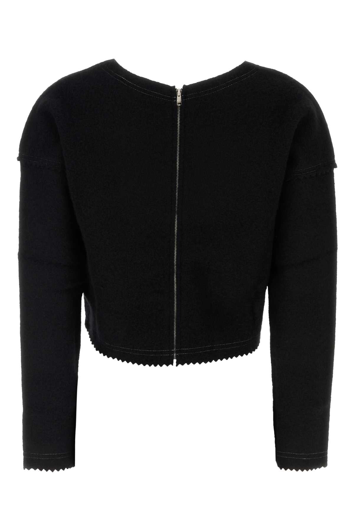 Max Mara Women Black Wool Blend Crespo Sweater by Luosophy