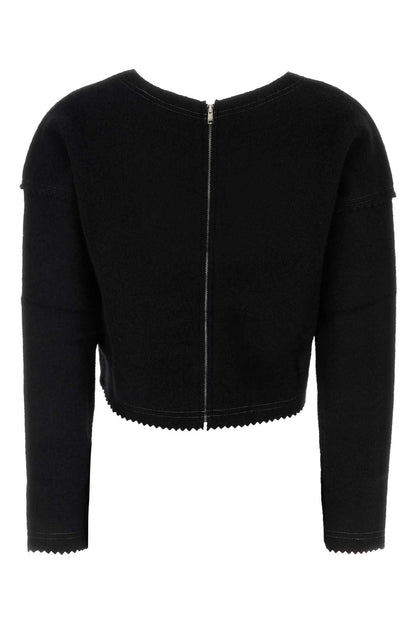 Max Mara Women Black Wool Blend Crespo Sweater by Luosophy