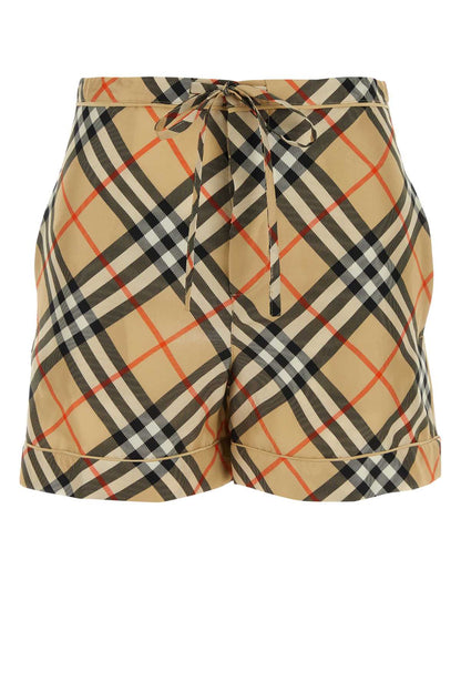 Burberry Women Printed Silk Shorts by Luosophy