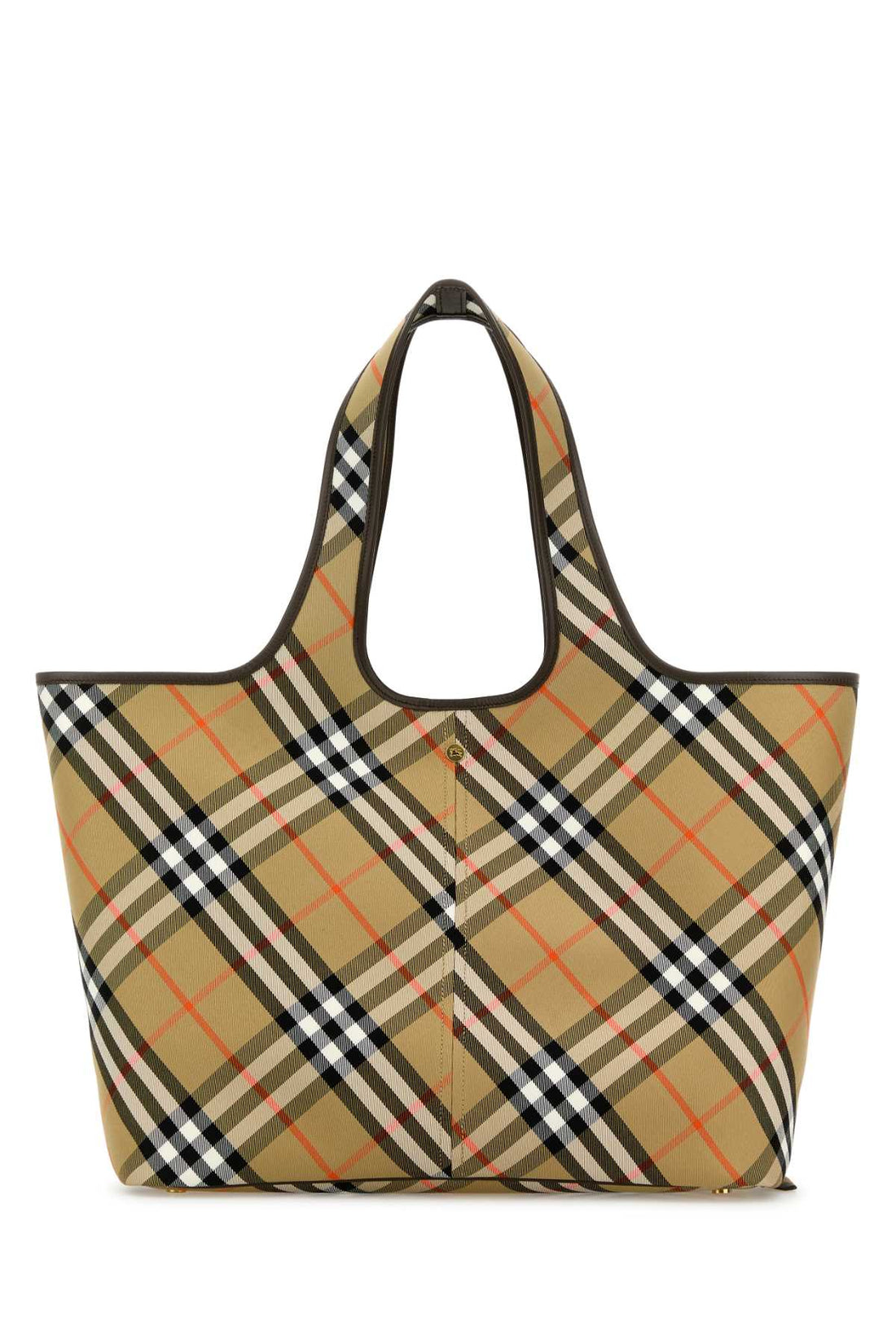 Burberry Women Embroidered Canvas Medium Check Shopping Bag by Luosophy