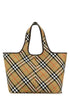 Burberry Women Embroidered Canvas Medium Check Shopping Bag by Luosophy