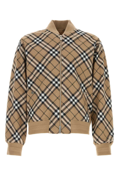 Burberry Men Embroidered Polyester Blend Bomber Jacket by Luosophy