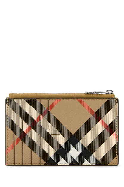 Burberry Men Printed Canvas Check Card Holder by Luosophy