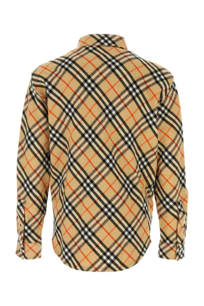 Burberry Men Embroidered Flannel Shirt  DestGlow