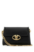 Valentino Garavani Women Black Leather Vlogo Shoulder Bag  DestGlow