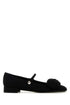 Valentino Garavani Women Black Crepe Bowjane Ballerinas by Luosophy