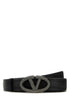Valentino Garavani Women Black Leather Vlogo The Bold Edition Belt by Luosophy