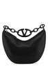 Valentino Garavani Women Black Leather Hobo Vlogo Moon Handbag by Luosophy