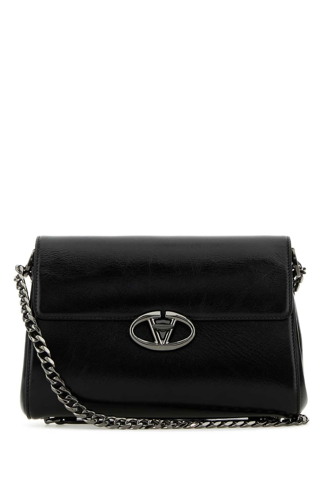 Valentino Garavani Women Black Leather Vlogo Shoulder by Luosophy
